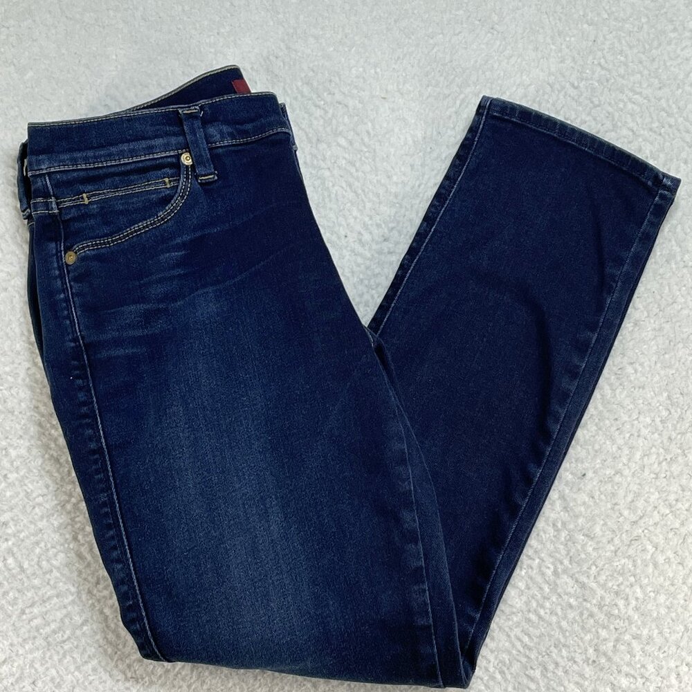 7 For All Mankind Women's Size 27 Slim Straight Low Rise Blue Jeans USA 27x25